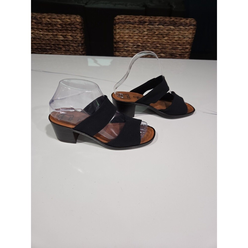 Callisto Of California Leather Heeled Sandals Black Size 6 SB7